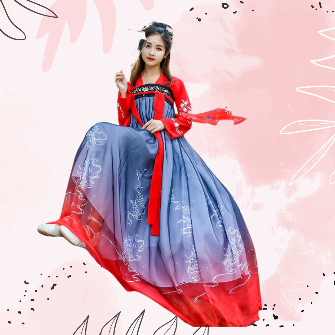 Traditional Chinese Hanfu Dress Embroidery Hanfu Dress - Fashion Hanfu